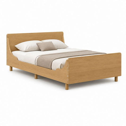 Letto matrimoniale in rovere naturale 160 x 200 cm